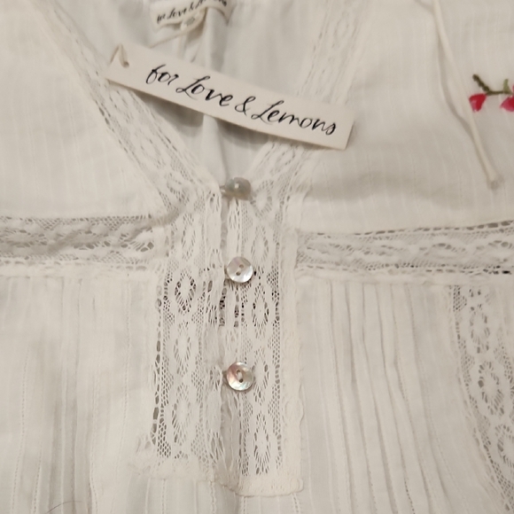 🔥 NWT 🔥 For Love And Lemons White Lace Detail Dress - Picture 5 of 10